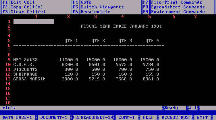 Electric Desk 1.11 - Spread Sheet